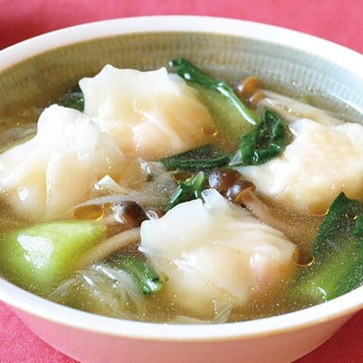 海老餃子の中華スープ